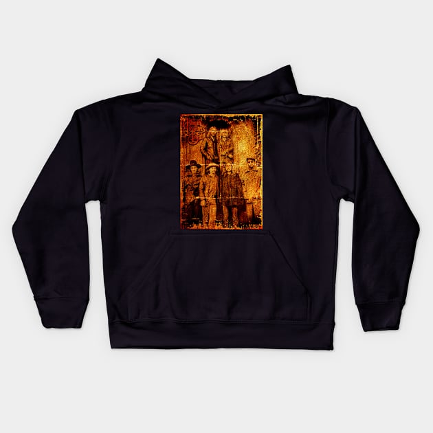 Portrait of Allman Brothers band Kids Hoodie by Dr.BreakerNews